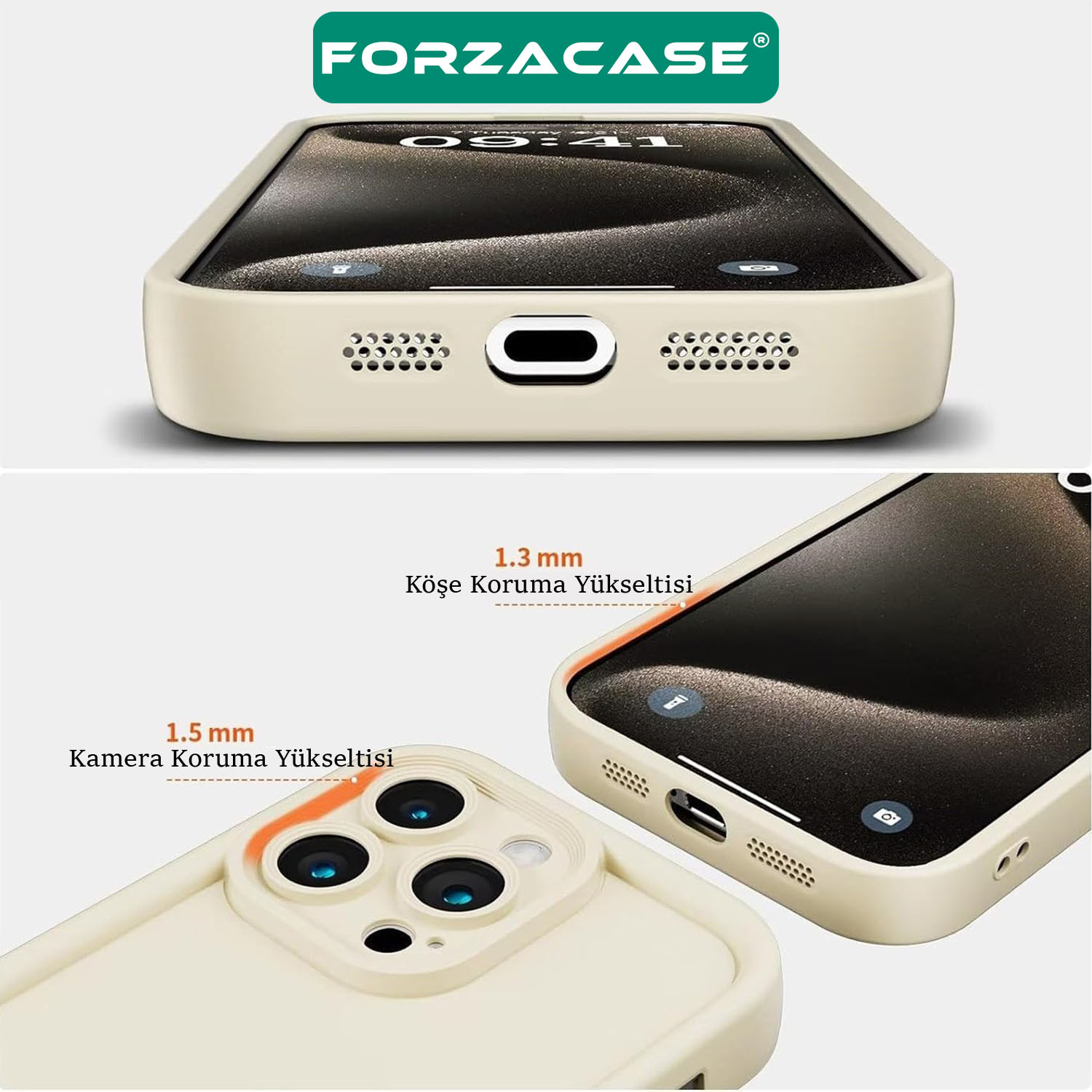 Forzacase%20iPhone%2015%20Pro%20uyumlu%20Flex%20Serisi%20Kamera%20Korumalı%20Darbeye%20Dayanıklı%20Silikon%20Kılıf