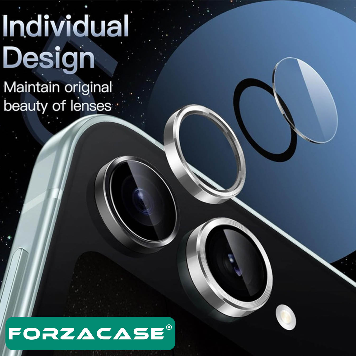 Forzacase%20Samsung%20Galaxy%20Z%20Flip%206%20ile%20uyumlu%20Kamera%20Camı%20Lens%20Koruyucu%20Halka%20Seti%20-%20FC381