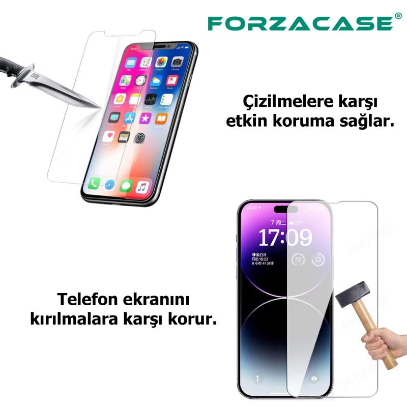 Forzacase%20iPhone%20SE%202022%20ile%20uyumlu%20Temperli%20Kırılmaz%20Cam%20Ekran%20Koruyucu%20-%20FC002