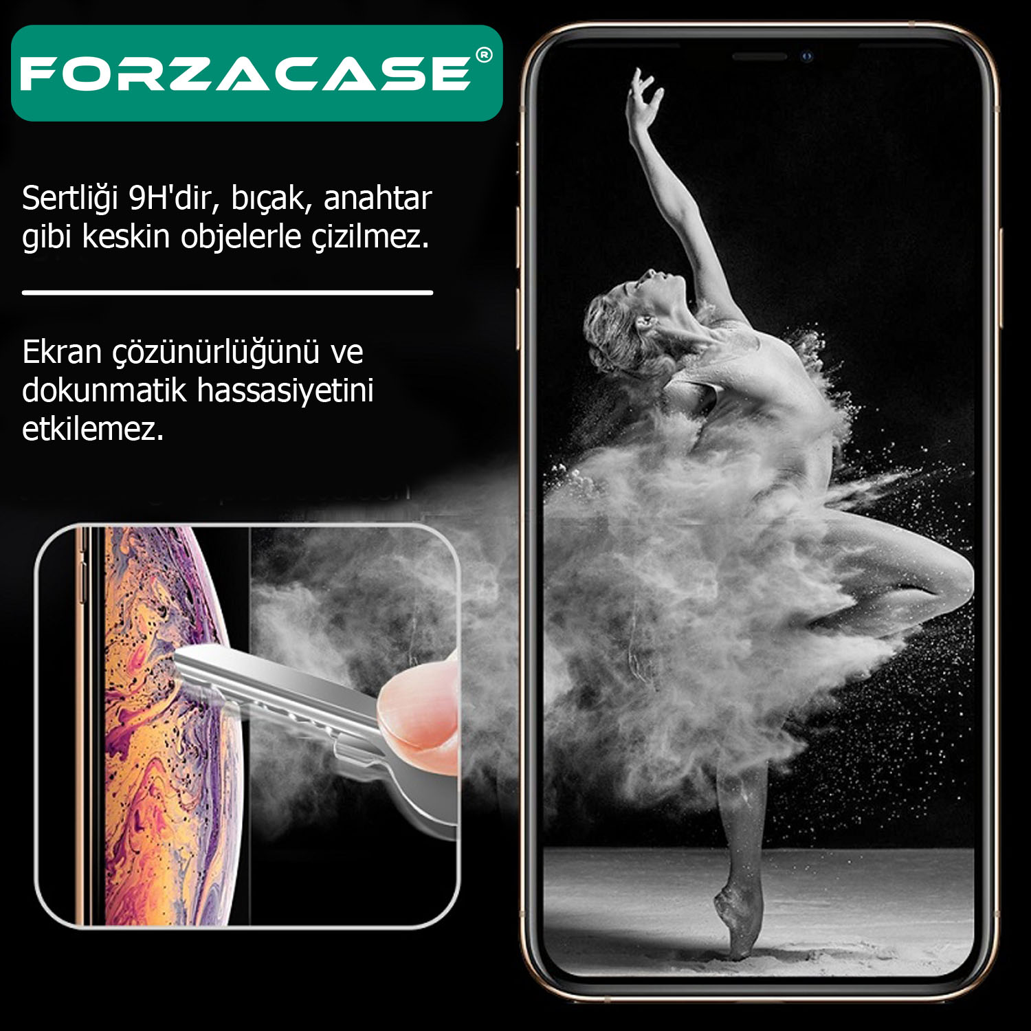 Forzacase%20iPhone%20SE%202022%20ile%20uyumlu%20Temperli%20Kırılmaz%20Cam%20Ekran%20Koruyucu%20-%20FC002