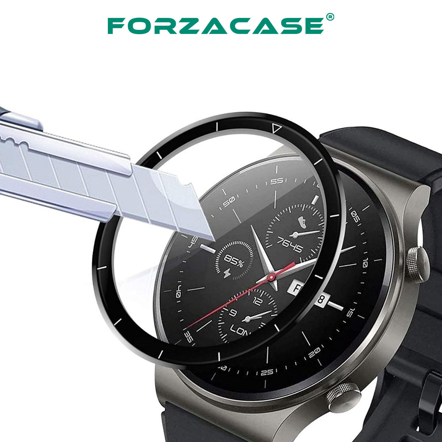 Forzacase%20Huawei%20Watch%20GT%202%20Pro%2046mm%20için%20Çerçeveli%20Tam%20Kaplayan%203D%20Pet%20Ekran%20Koruyucu%20Film%20-%20FC016