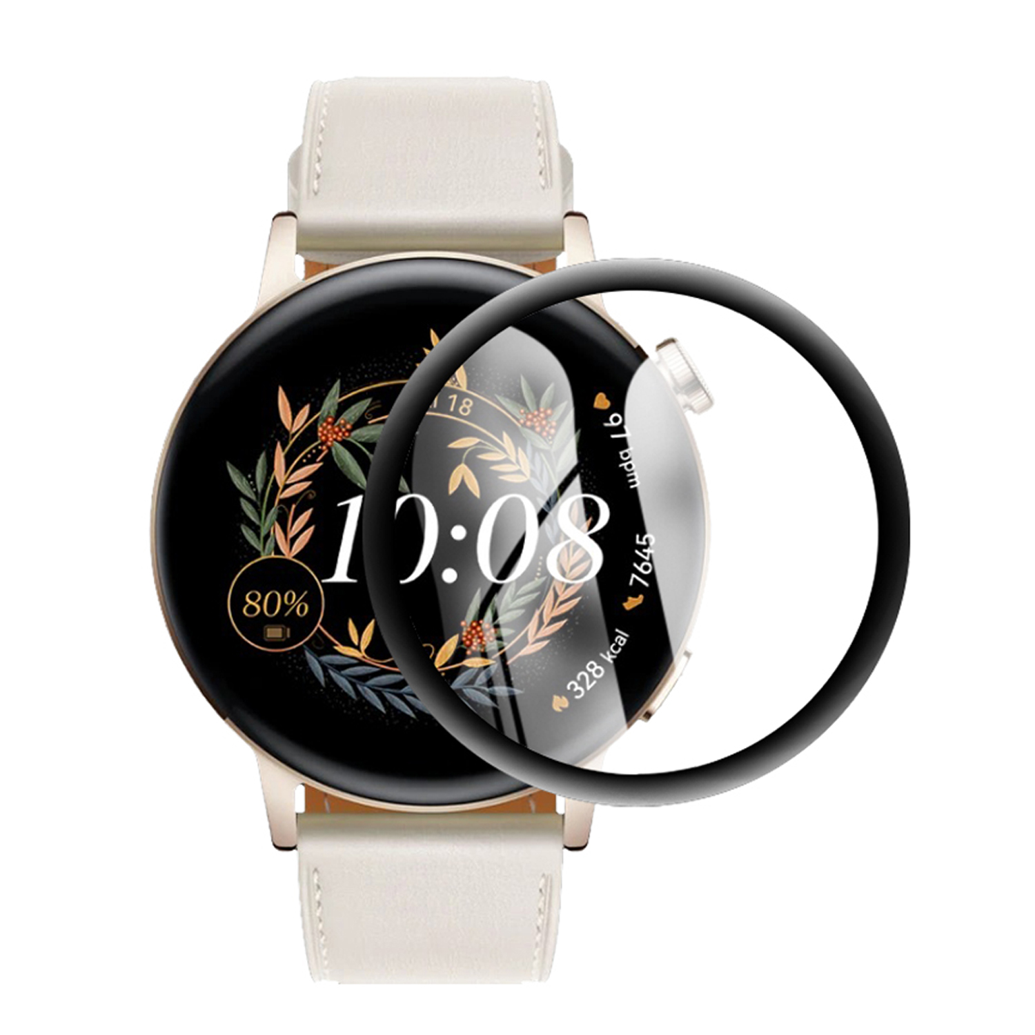 Forzacase%20Huawei%20Watch%20GT%203%2042mm%20için%20Çerçeveli%20Tam%20Kaplayan%203D%20Pet%20Ekran%20Koruyucu%20Film%20-%20FC016