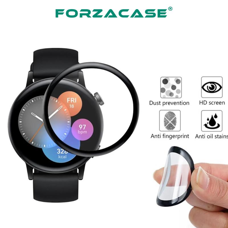 Forzacase%20Huawei%20Watch%20GT3%2042mm%20için%20Kancalı%20Kumaş%20Kordon%20Kayış%20+%20Ekran%20Koruma%20Filmi%20-%20FC246