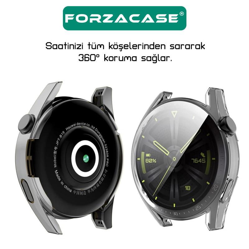 Forzacase%20Huawei%20Watch%20GT%203%2046mm%20ile%20uyumlu%20Önü%20Kapalı%20Ekran%20Korumalı%20Silikon%20Kılıf%20-%20FC010