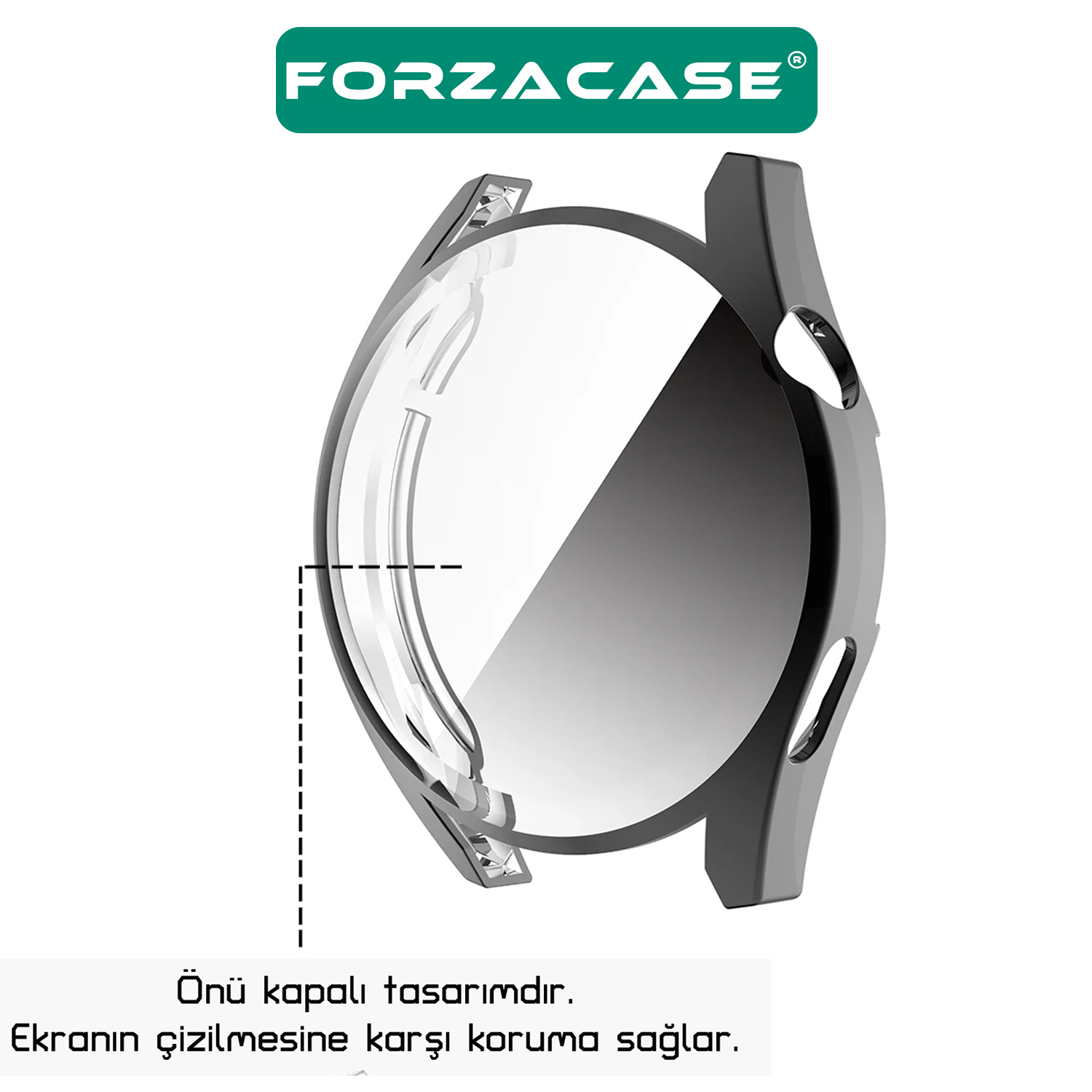 Forzacase%20Huawei%20Watch%20GT%203%2046mm%20ile%20uyumlu%20Önü%20Kapalı%20Ekran%20Korumalı%20Silikon%20Kılıf%20-%20FC010