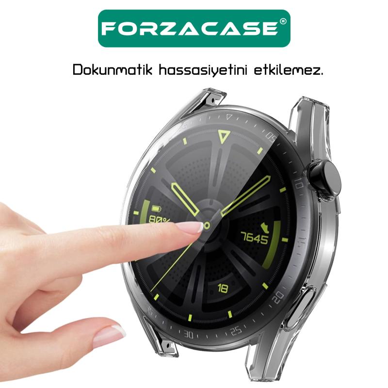 Forzacase%20Huawei%20Watch%20GT%203%2046mm%20ile%20uyumlu%20Önü%20Kapalı%20Ekran%20Korumalı%20Silikon%20Kılıf%20-%20FC010