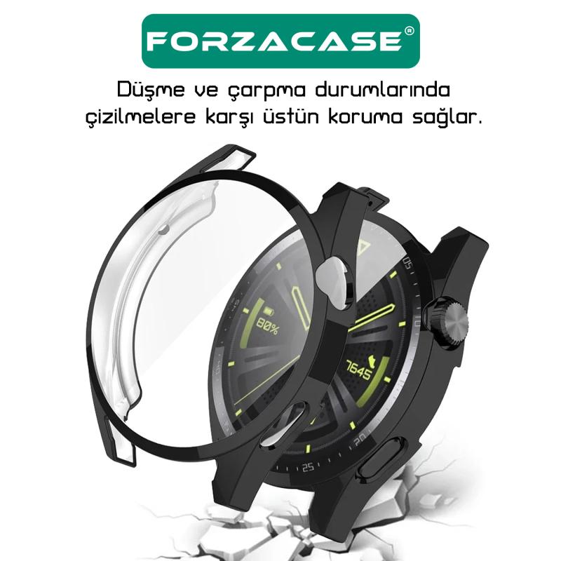 Forzacase%20Huawei%20Watch%20GT%203%2046mm%20ile%20uyumlu%20Önü%20Kapalı%20Ekran%20Korumalı%20Silikon%20Kılıf%20-%20FC010