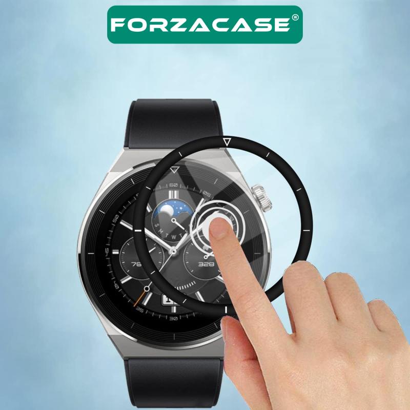 Forzacase%20Huawei%20Watch%20GT3%20Pro%2046%20mm%20için%20Çerçeveli%20Tam%20Kaplayan%203D%20Pet%20Ekran%20Koruyucu%20Film%20-%20FC016