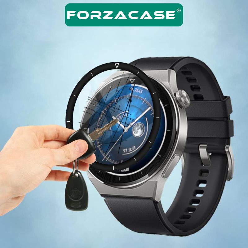 Forzacase%20Huawei%20Watch%20GT3%20Pro%2046%20mm%20için%20Çerçeveli%20Tam%20Kaplayan%203D%20Pet%20Ekran%20Koruyucu%20Film%20-%20FC016