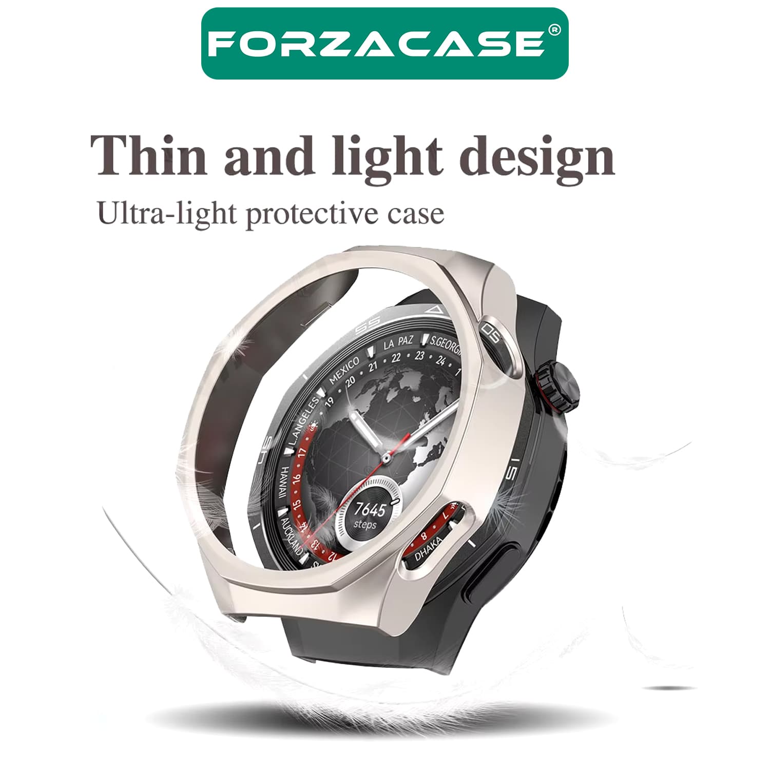 Forzacase%20Huawei%20Watch%20GT5%2046mm%20ile%20uyumlu%20Önü%20Kapalı%20Ekran%20Korumalı%20Silikon%20Kılıf%20-%20FC010