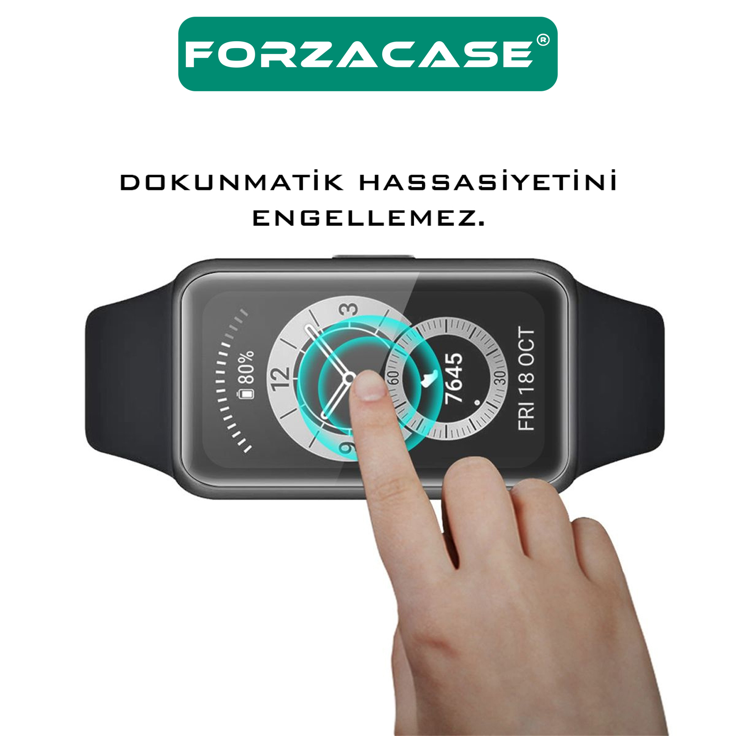 Forzacase%20Huawei%20Band%206%20için%20Çerçeveli%20Tam%20Kaplayan%203D%20Pet%20Ekran%20Koruyucu%20Film%20-%20FC016