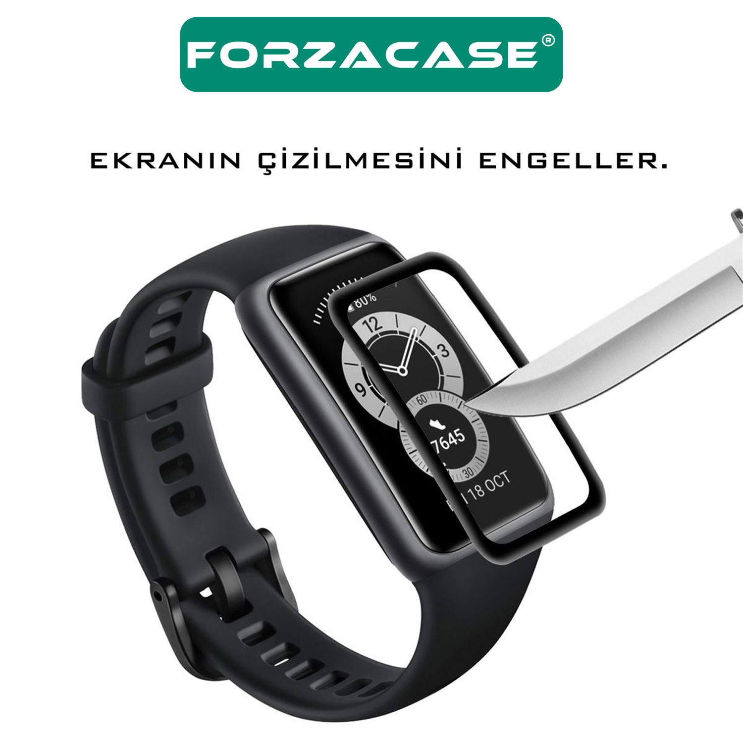 Forzacase%20Huawei%20Band%206%20için%20Çerçeveli%20Tam%20Kaplayan%203D%20Pet%20Ekran%20Koruyucu%20Film%20-%20FC016