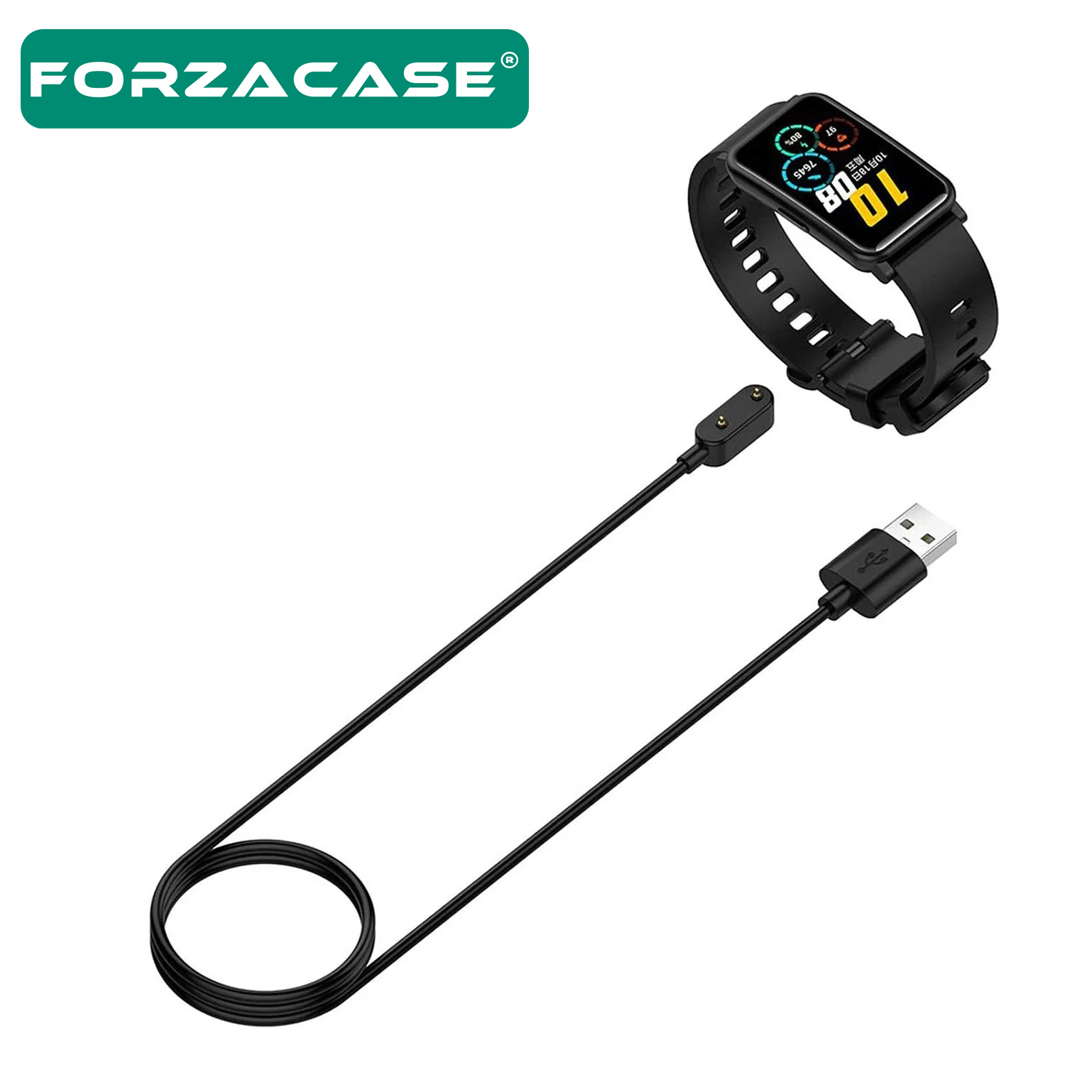 Forzacase%20Huawei%20Band%206%20/%20Band%207%20/%20Watch%20Fit%202%20ile%20uyumlu%20USB%20Manyetik%20Şarj%20Kablosu%201%20metre%20-%20FC017