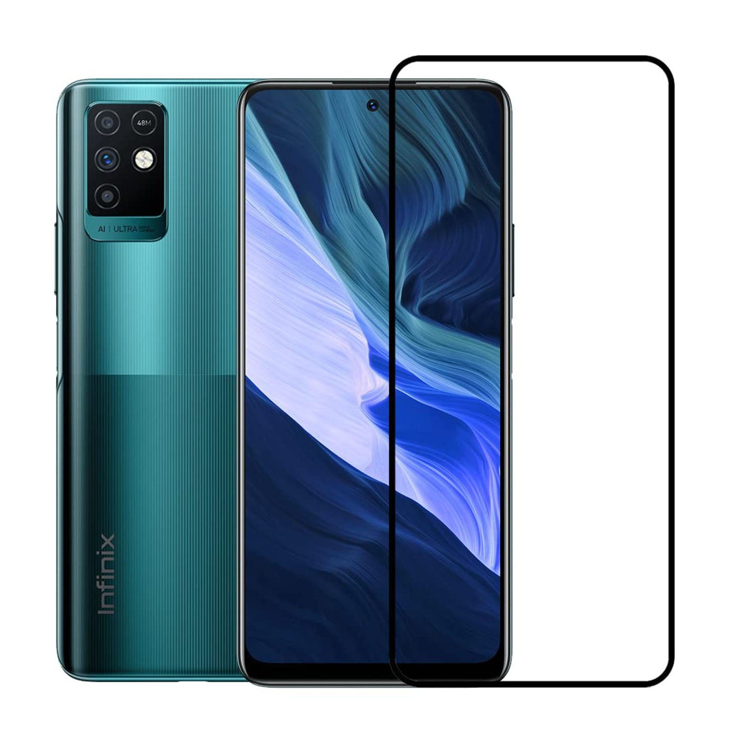 Forzacase%20Infinix%20Note%2010%20ile%20uyumlu%20Çerçeveli%20Tam%20Kaplayan%20Temperli%20Ekran%20Koruyucu%20-%20FC003