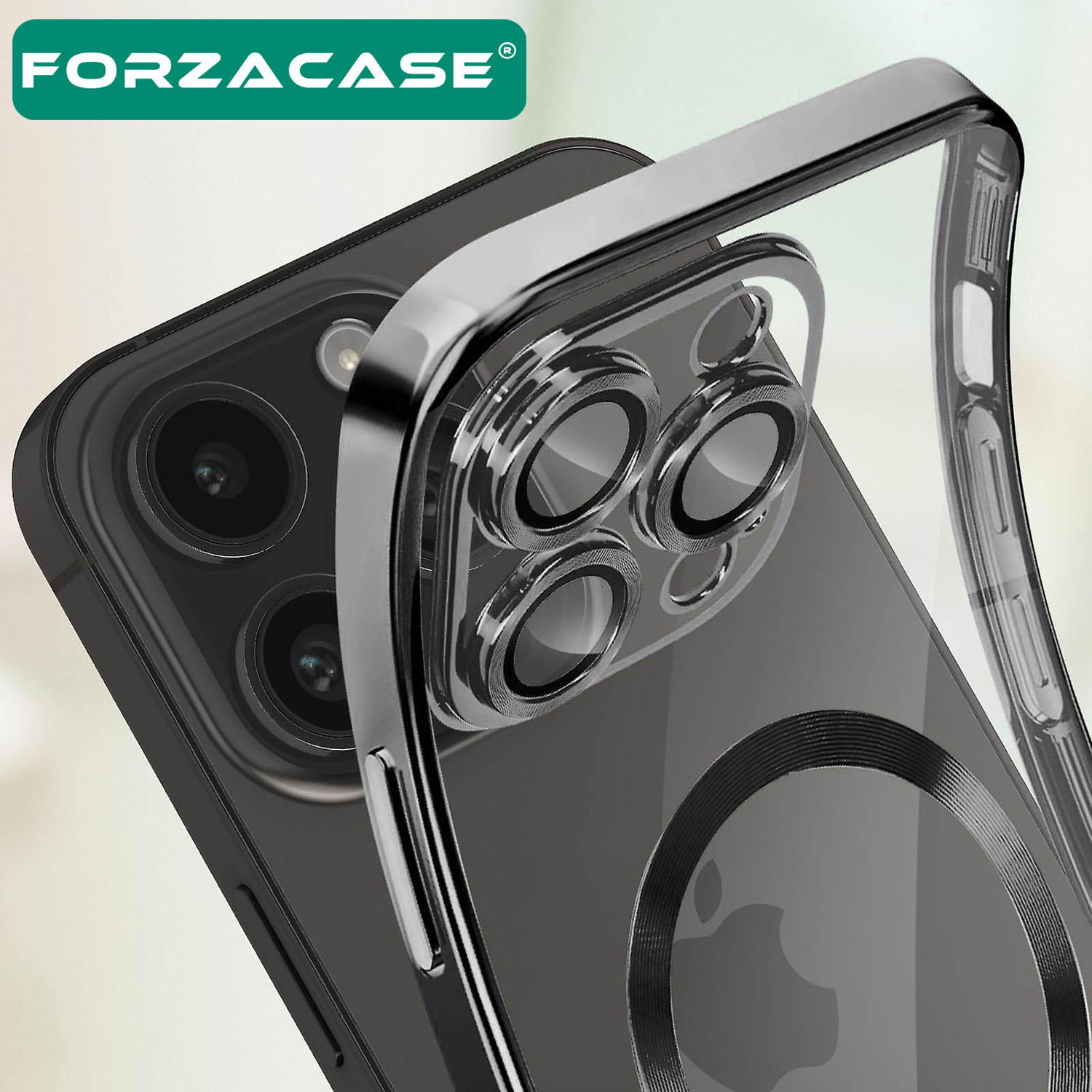 Forzacase%20iPhone%2016%20ile%20uyumlu%20Vision%20Serisi%20Magsafe%20Wireless%20Şarj%20Özellikli%20Silikon%20Kılıf