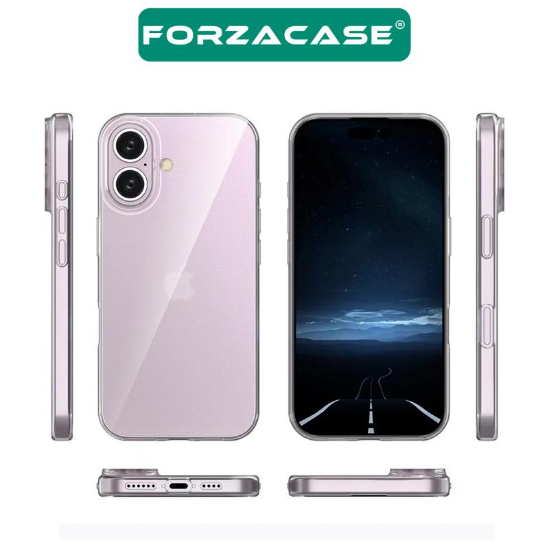 Forzacase%20iPhone%2016%20ile%20uyumlu%20Clean%20Serisi%20İnce%20Tasarım%20Sert%20Plastik%20Şeffaf%20Kılıf