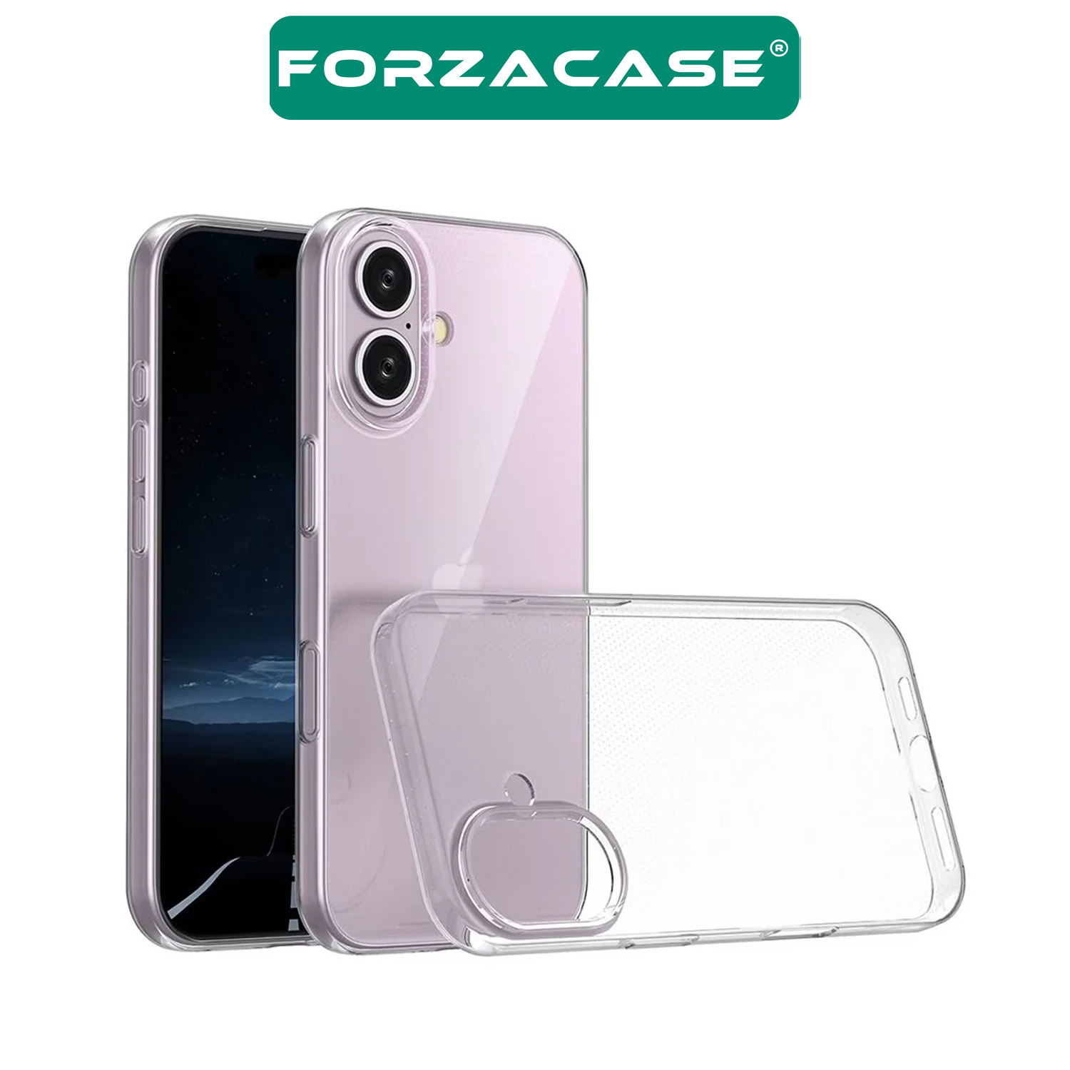 Forzacase%20iPhone%2016%20ile%20uyumlu%20Clean%20Serisi%20İnce%20Tasarım%20Sert%20Plastik%20Şeffaf%20Kılıf