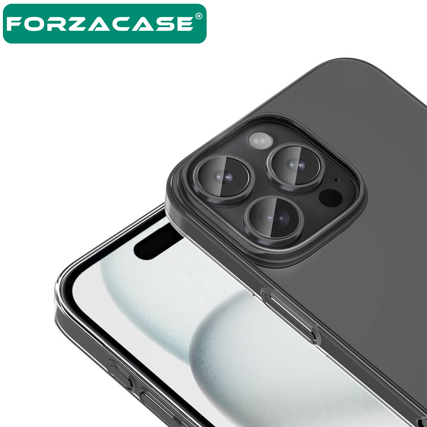 Forzacase%20iPhone%2016%20Pro%20ile%20uyumlu%20Clean%20Serisi%20İnce%20Tasarım%20Sert%20Plastik%20Şeffaf%20Kılıf