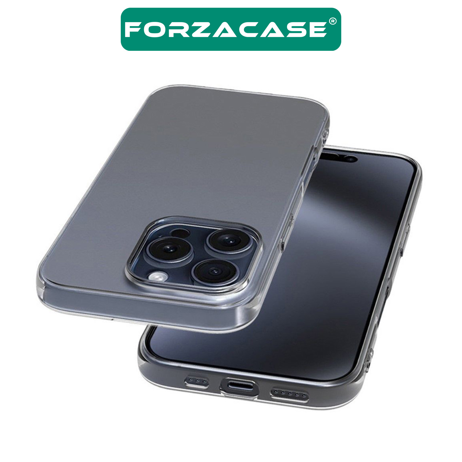 Forzacase%20iPhone%2016%20Pro%20ile%20uyumlu%20Clean%20Serisi%20İnce%20Tasarım%20Sert%20Plastik%20Şeffaf%20Kılıf