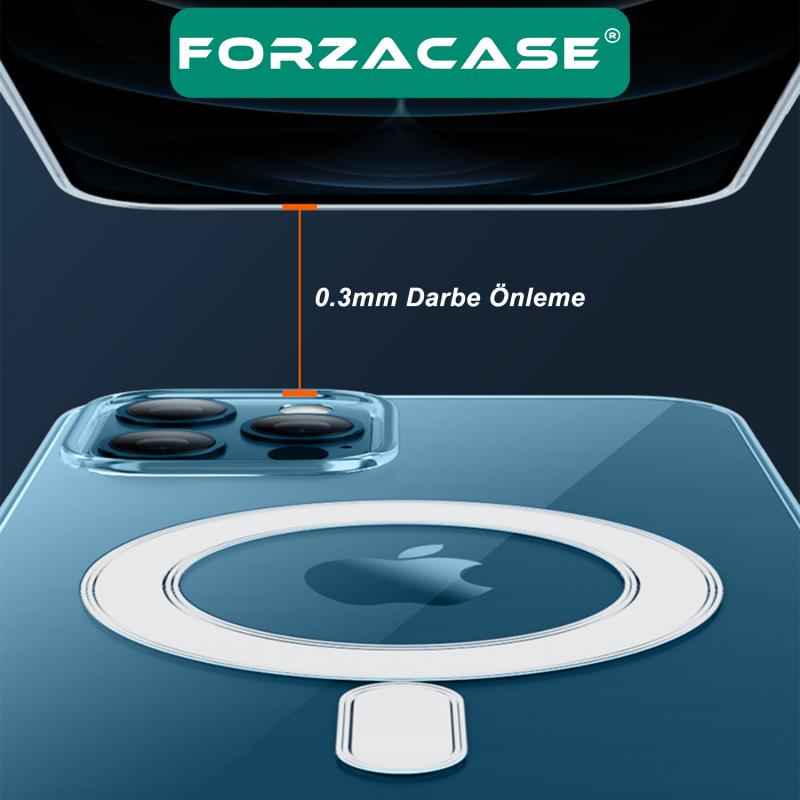 Forzacase%20iPhone%2014%20Pro%20Max%20ile%20Manyetik%20Kablosuz%20Şarj%20Özellikli%20Sert%20TPU%20Kılıf%20-%20FC022