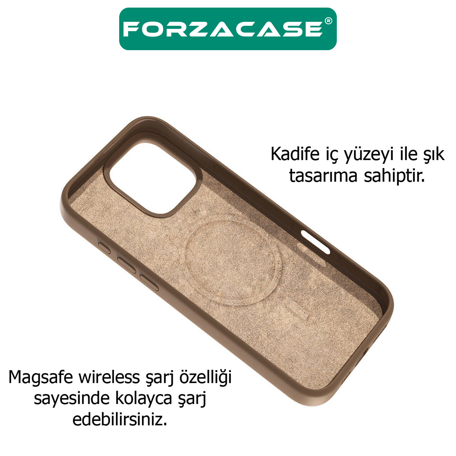 Forzacase%20iPhone%2016%20Plus%20ile%20uyumlu%20Velvet%20Serisi%20İçi%20Kadife%20Magsafe%20Şarj%20Özellikli%20Silikon%20Kılıf