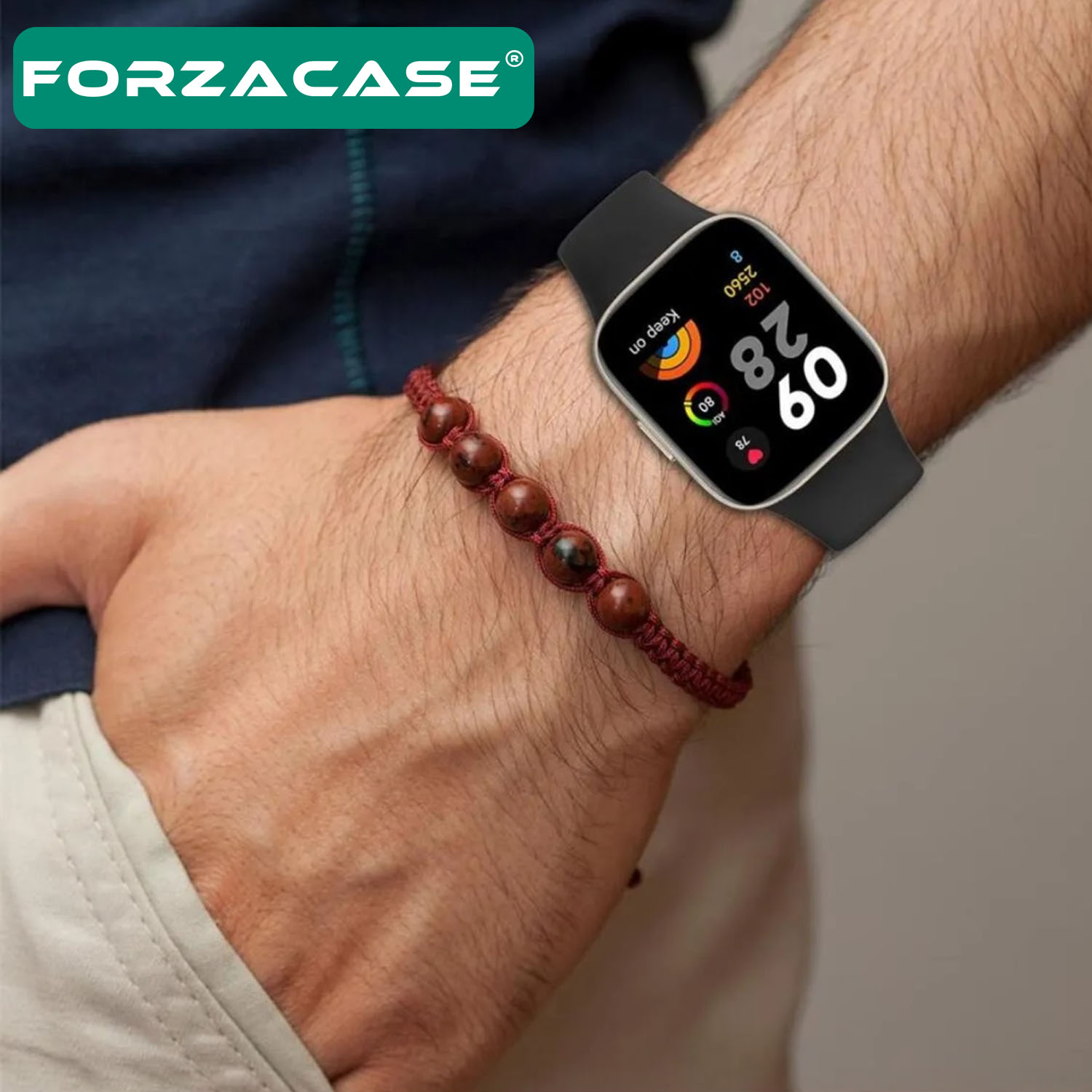 Forzacase%20Xiaomi%20Redmi%20Watch%204%20ile%20uyumlu%20Silikon%20Kordon%20Kayış%20+%20Ekran%20Koruma%20Filmi%20-%20FC395