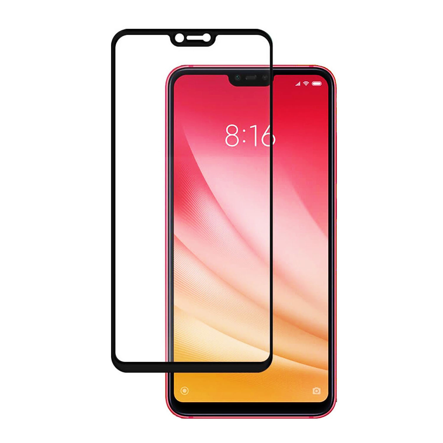 Forzacase%20Xiaomi%20Mi%208%20Lite%20ile%20uyumlu%20Çerçeveli%20Tam%20Kaplayan%20Temperli%20Ekran%20Koruyucu%20-%20FC003