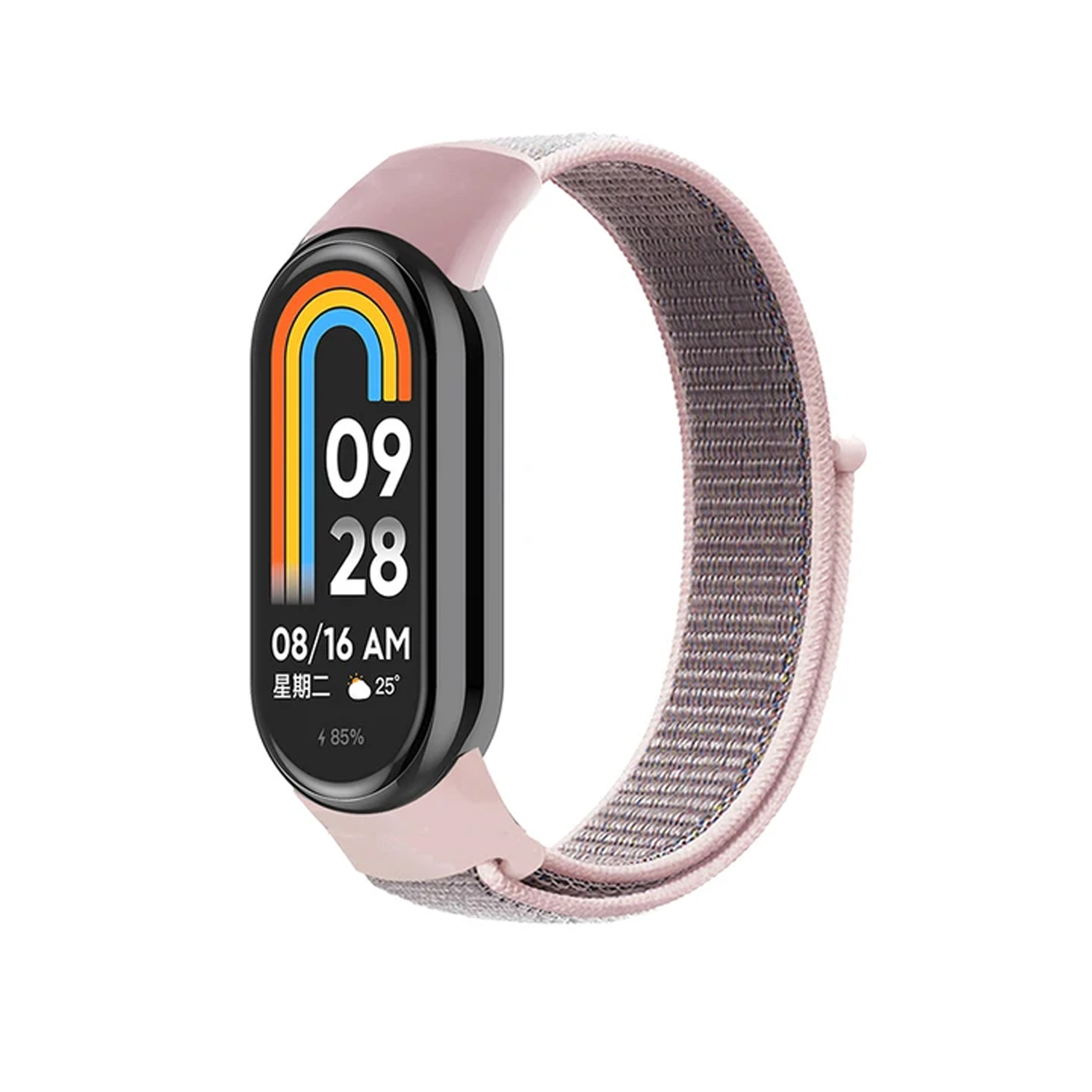 Forzacase%20Xiaomi%20Mi%20Band%208%20için%20Esnek%20Hasır%20Örgü%20Kordon%20Kayış%20-%20FC429