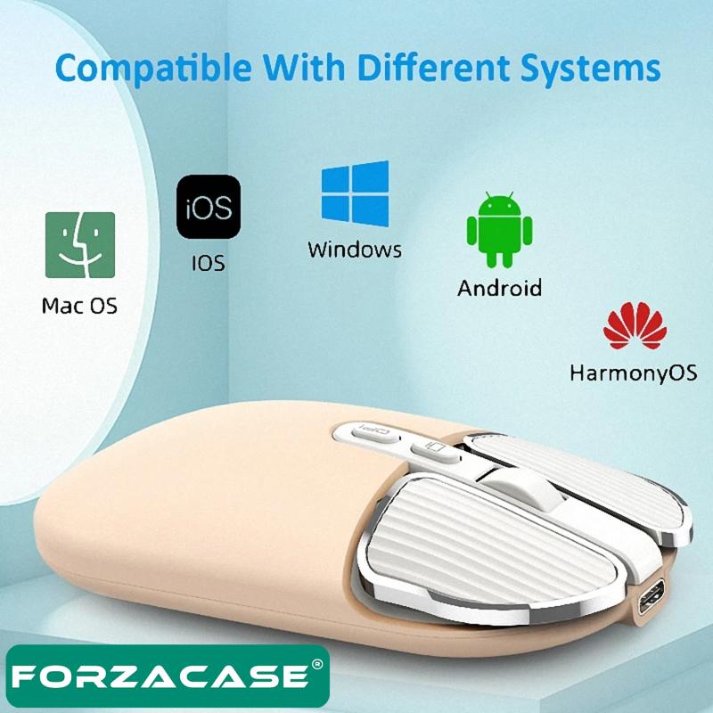 Forzacase%202400%20DPI%20Şarj%20Edilebilir%202.4%20GHz%20Çift%20Modlu%20Premium%20Bluetooth%20Kablosuz%20Mouse%20-FC385