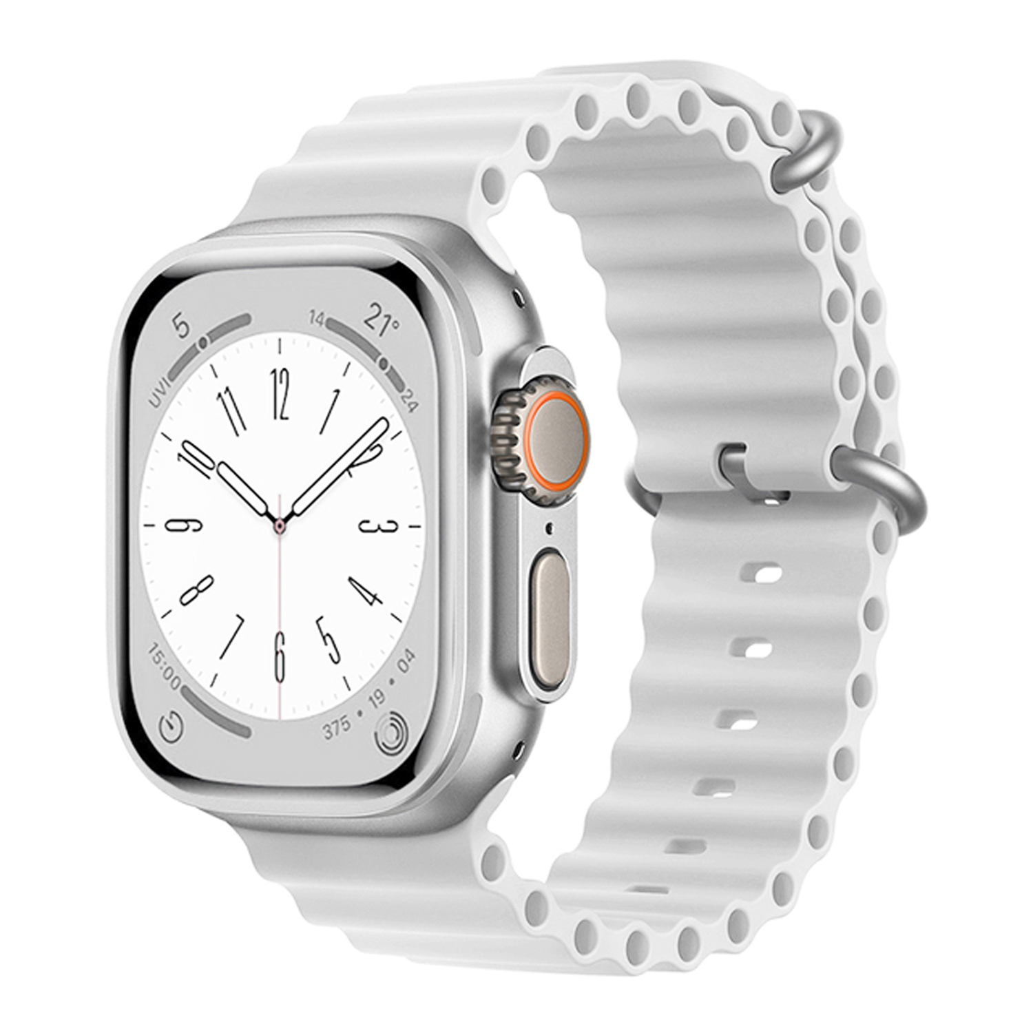 Forzacase%20Apple%20Watch%20Ultra%202%2049mm%20için%20Oluklu%20Ocean%20Silikon%20Kordon%20Kayış%20-%20FC007