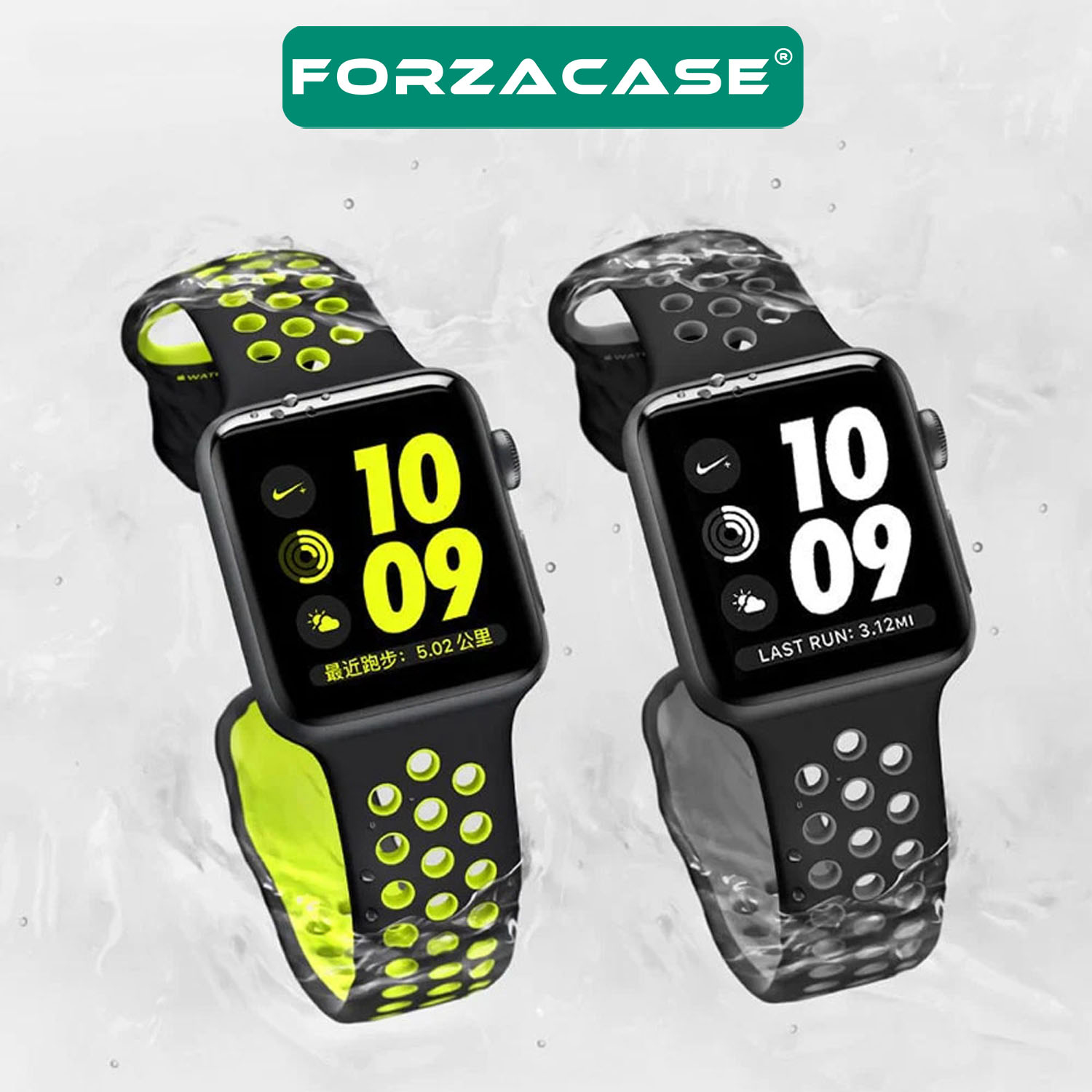 Forzacase%20Apple%20Watch%209%2045mm%20için%20Delikli%20Sportif%20Silikon%20Kordon%20Kayış%20-%20FC009