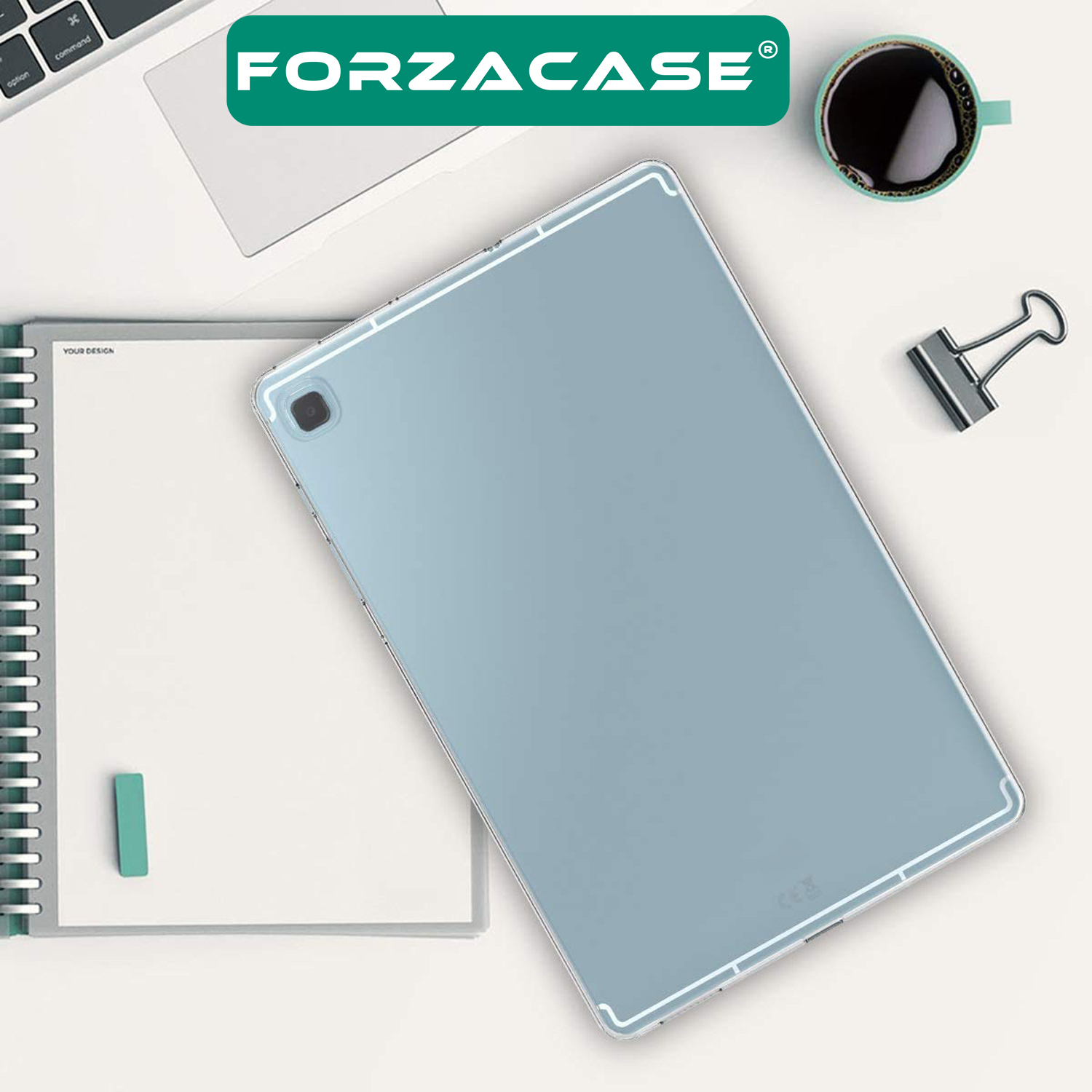 Forzacase%20Samsung%20Galaxy%20Tab%20S6%20Lite%2010.4%20inch%20P610%20ile%20Uyumlu%20Silikon%20Kılıf%20Şeffaf%20-%20FC013