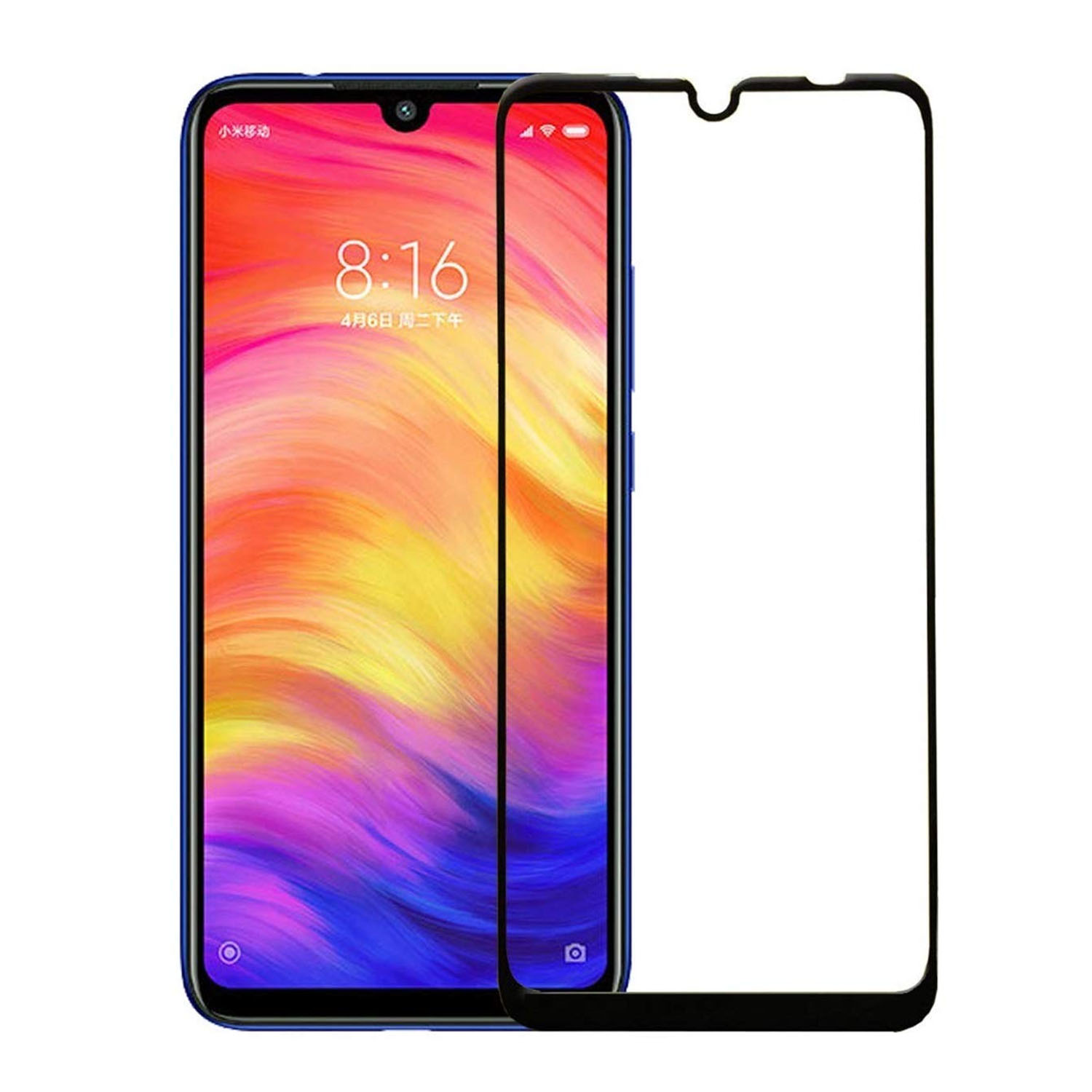 Forzacase%20Xiaomi%20Redmi%207%20ile%20uyumlu%20Çerçeveli%20Tam%20Kaplayan%20Temperli%20Ekran%20Koruyucu%20-%20FC003