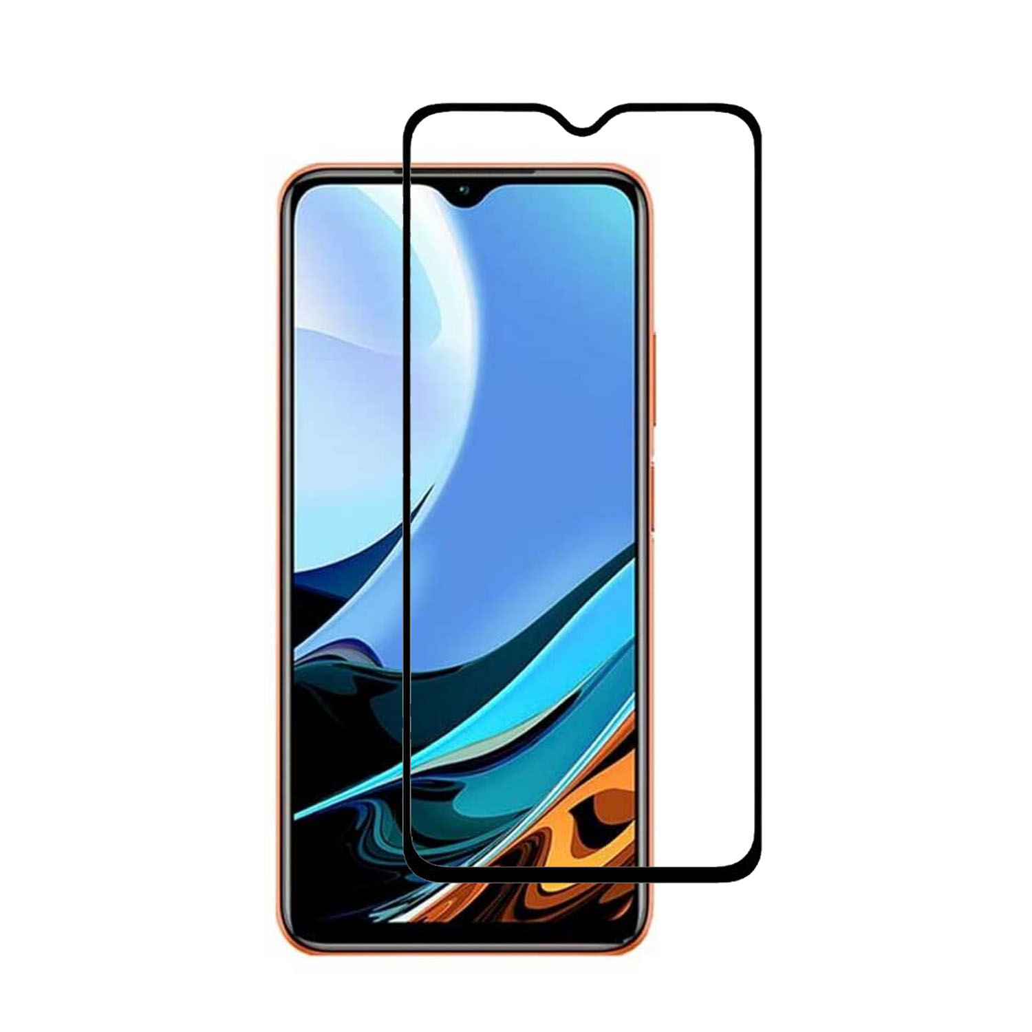 Forzacase%20Xiaomi%20Redmi%209T%20ile%20uyumlu%20Çerçeveli%20Tam%20Kaplayan%20Temperli%20Ekran%20Koruyucu%20-%20FC003