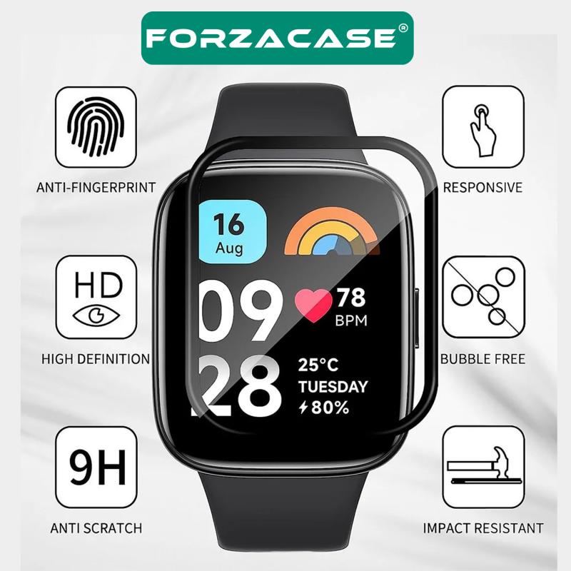 Forzacase%20Xiaomi%20Redmi%20Watch%203%20Active%20için%20Çerçeveli%20Tam%20Kaplayan%203D%20Pet%20Ekran%20Koruyucu%20Film%20-%20FC016