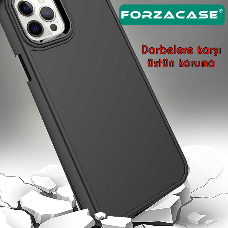 Forzacase%20iPhone%2014%20Pro%20Max%20uyumlu%20Rock%20Serisi%20Metal%20Buton%20ve%20Kamera%20Çerçeveli%20Sert%20Silikon%20Kılıf