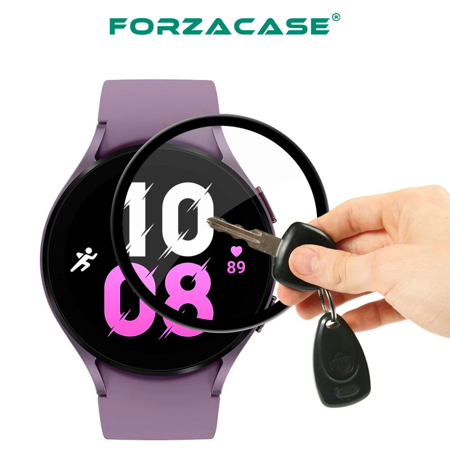 Forzacase%20Samsung%20Galaxy%20Watch%206%2040mm%20için%20Çerçeveli%20Tam%20Kaplayan%203D%20Pet%20Ekran%20Koruyucu%20Film%20-%20FC016