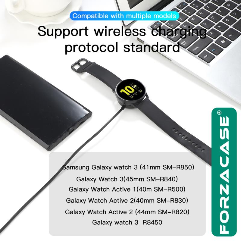 Forzacase%20Samsung%20Galaxy%20Watch%20Active%20/%203%20/%204%20/%205%20Serileri%20için%20USB%20Manyetik%20Şarj%20Kablosu%20-%20FC017