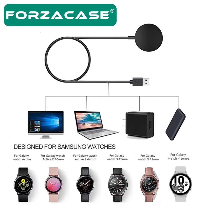 Forzacase%20Samsung%20Galaxy%20Watch%20Active%20/%203%20/%204%20/%205%20Serileri%20için%20USB%20Manyetik%20Şarj%20Kablosu%20-%20FC017