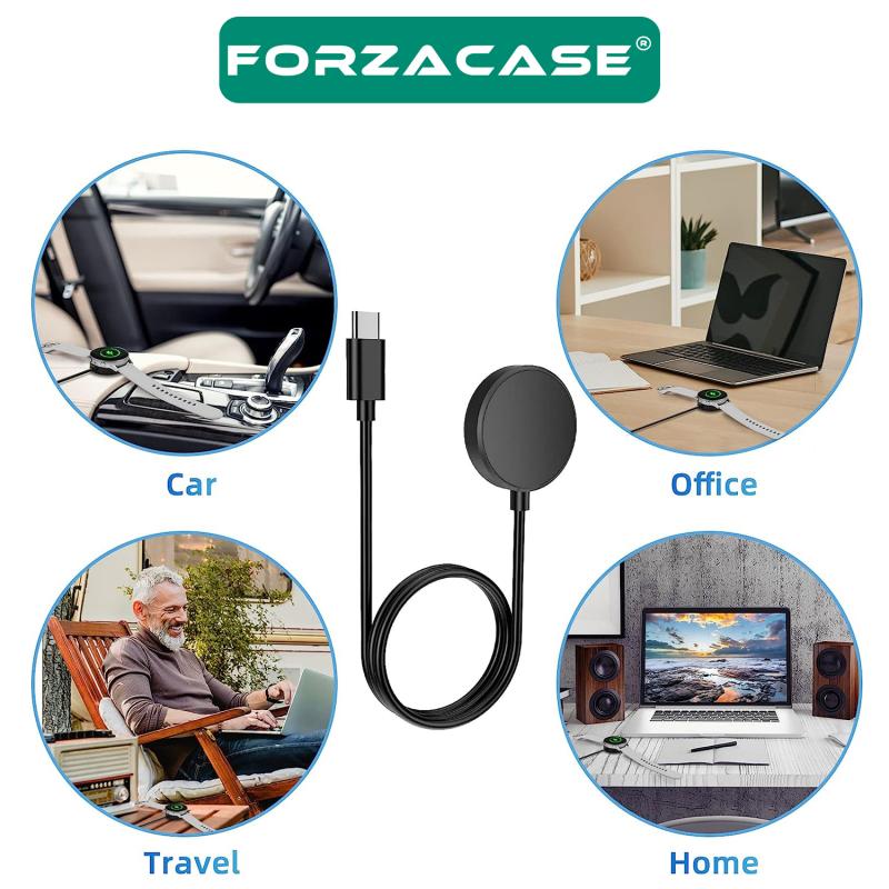 Forzacase%20Samsung%20Galaxy%20Watch%206%20Serileri%20için%20Type-C%20Manyetik%20Şarj%20Kablosu%20-%20FC017