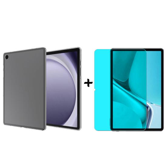 Forzacase Samsung Galaxy Tab A9+ Plus 11’’ için Silikon Kılıf + Nano Esnek Ekran Koruyucu Film FC013