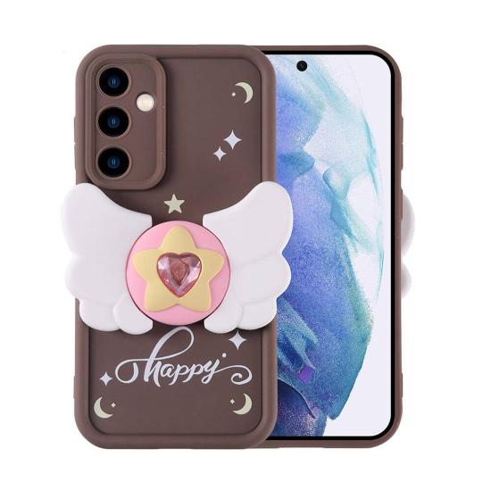 Forzacase Samsung Galaxy A35 ile uyumlu Butterfly Serisi 3D Kelebek Figür Tasarımlı Silikon Kılıf