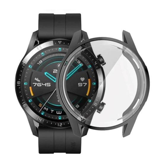 Forzacase Huawei Watch GT 2 46mm ile uyumlu Önü Kapalı Ekran Korumalı Silikon Kılıf - FC010