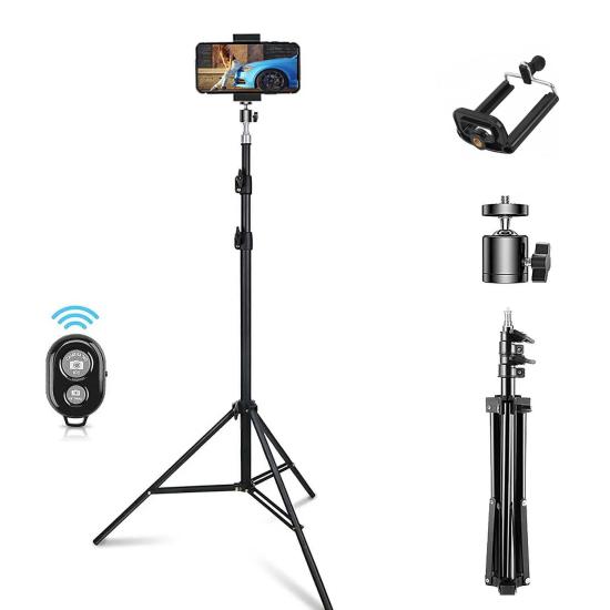 Forzacase iPhone 11 12 13 14 15 Tüm Seriler ile uyumlu Bluetooth Kumandalı Alüminyum Tripod 200 cm FC576