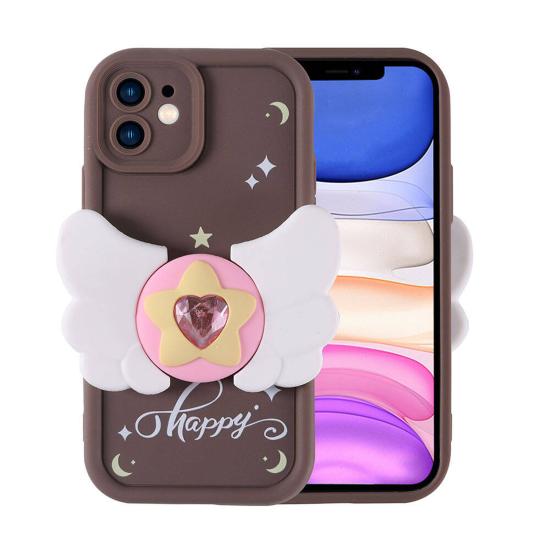 Forzacase iPhone 12 ile uyumlu Butterfly Serisi 3D Kelebek Figür Tasarımlı Silikon Kılıf