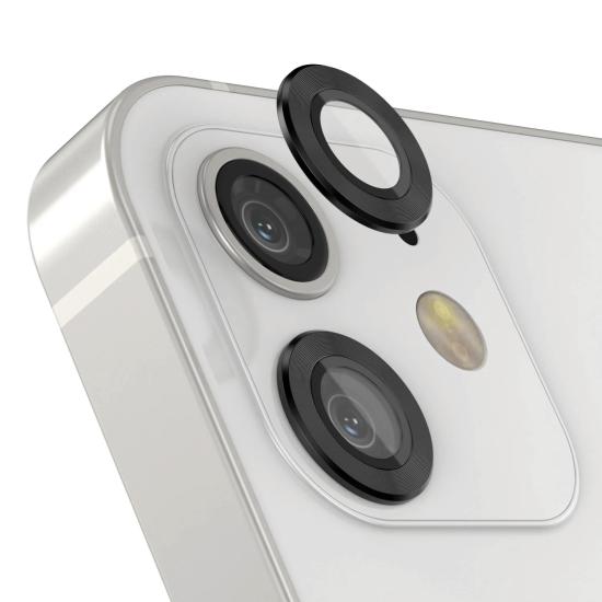 Forzacase iPhone 12 mini ile uyumlu Kamera Camı Lens Koruyucu Halka Seti - FC381
