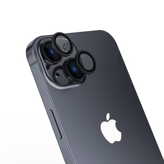 Forzacase iPhone 15 ile uyumlu Parmak İzi Bırakmayan Anti-Reflective Kamera Lens Koruyucu - FC438
