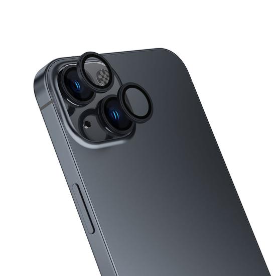 Forzacase iPhone 15 ile uyumlu Kamera Camı Lens Koruyucu Halka Seti - FC381