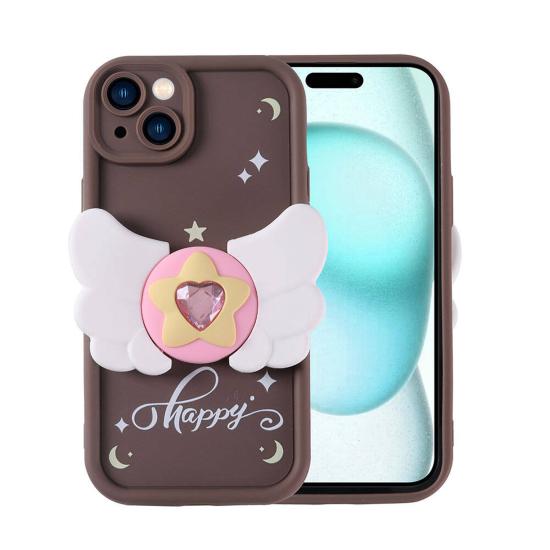 Forzacase iPhone 15 ile uyumlu Butterfly Serisi 3D Kelebek Figür Tasarımlı Silikon Kılıf