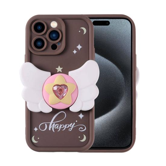 Forzacase iPhone 14 Pro ile uyumlu Butterfly Serisi 3D Kelebek Figür Tasarımlı Silikon Kılıf